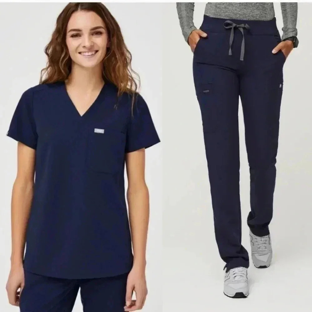 Figs Yola High Waiste Skinny Scrub Pants 2.0 *limited edition & Catrina Top
